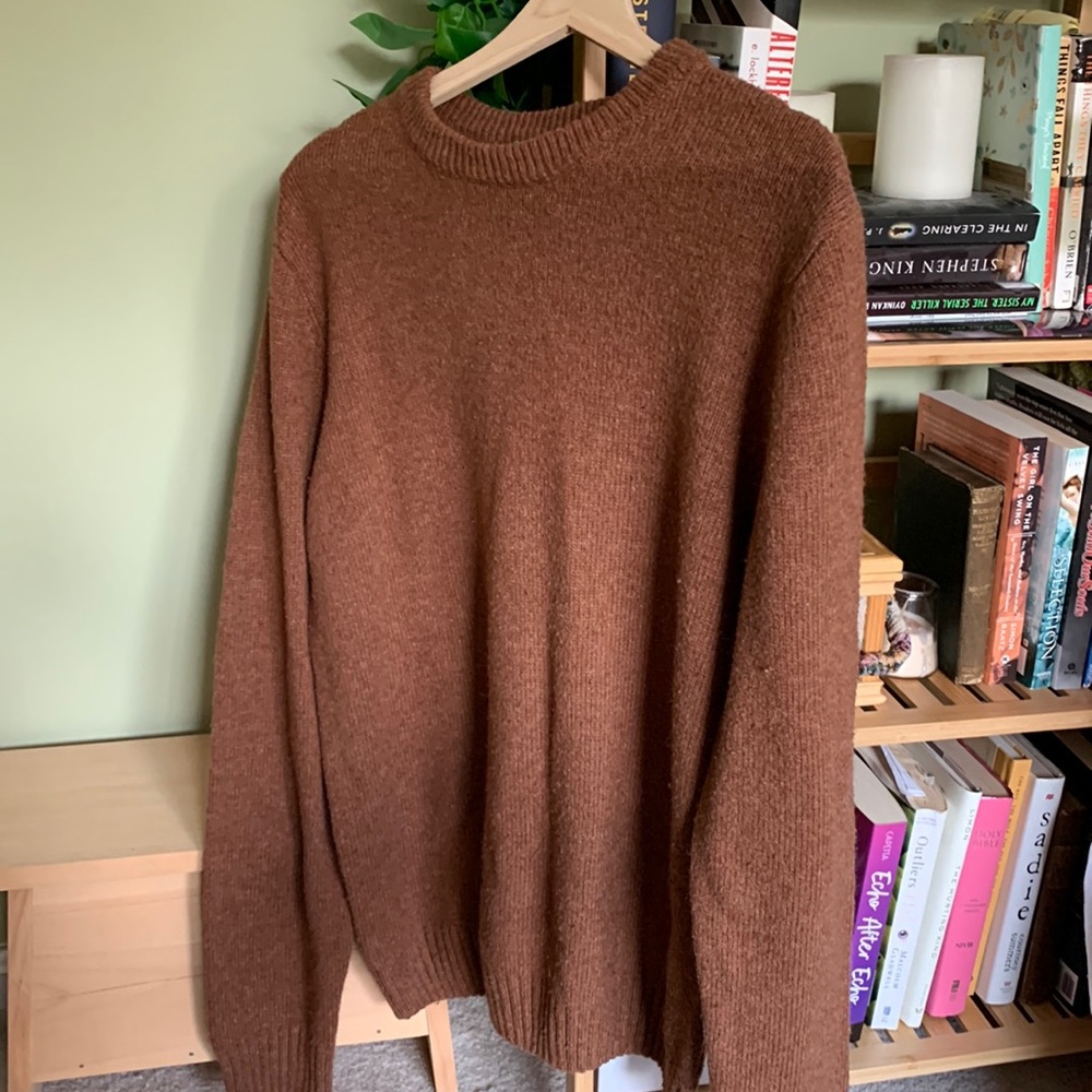 oversized brown sweater